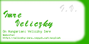 imre veliczky business card